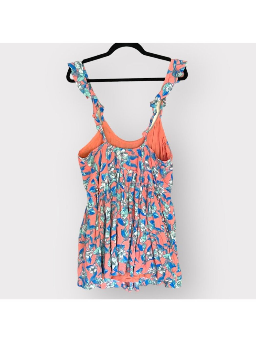 Free People Size M Orange Combo Dear You Floral Sleeveless A-Line Mini Dress - Picture 12 of 13